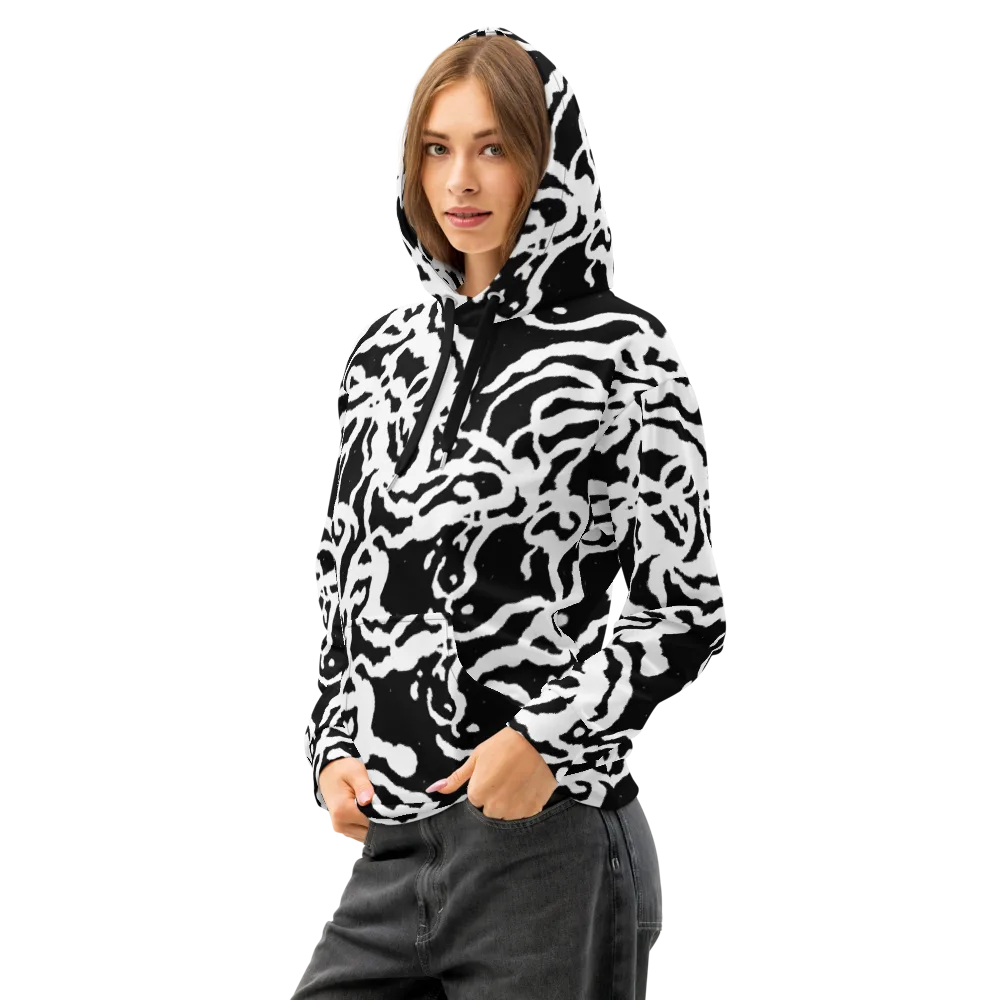 Blackwater Rhythm on Cotton Hoodie — Left Front