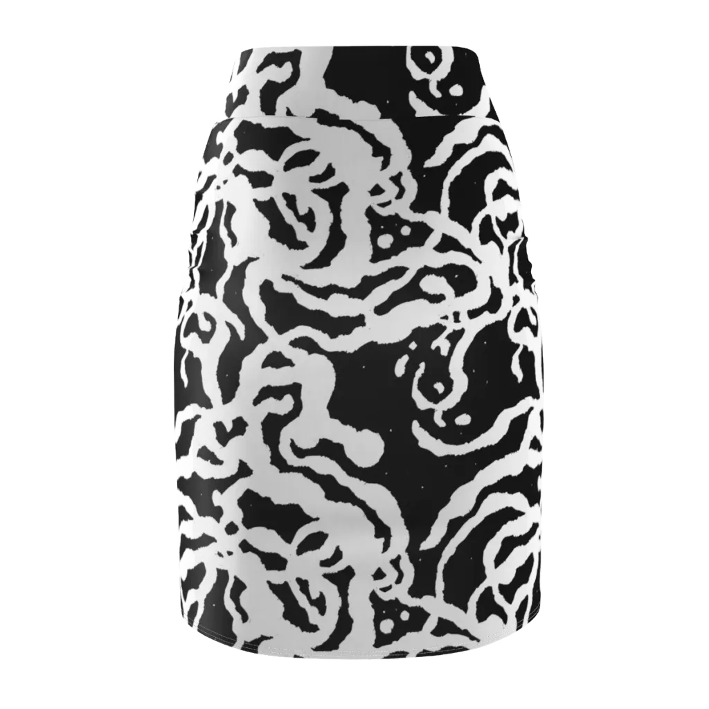 Blackwater Rhythm on Pencil Skirt — Back