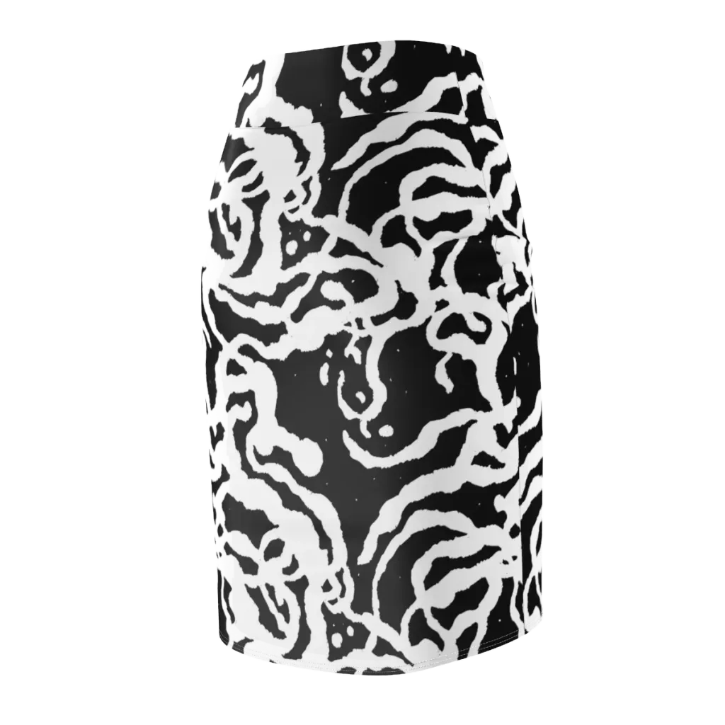 Blackwater Rhythm on Pencil Skirt — Back Side