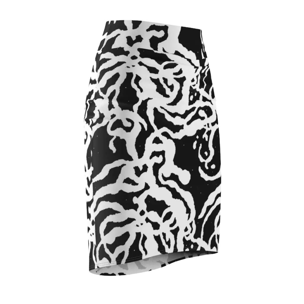 Blackwater Rhythm on Pencil Skirt — Front Side