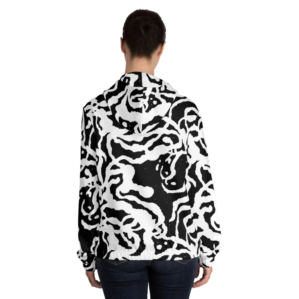 Blackwater Rhythm on Women's Full-Zip Hoodie — Back On Person