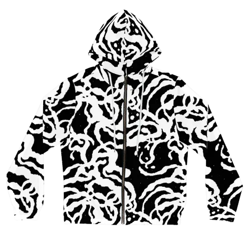 Blackwater Rhythm on a Women's Full-Zip Hoodie