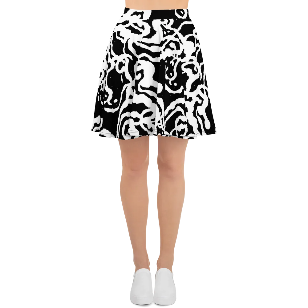 Blackwater Rhythm on Skater Skirt — Front
