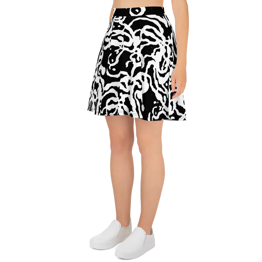 Blackwater Rhythm on Skater Skirt — Left