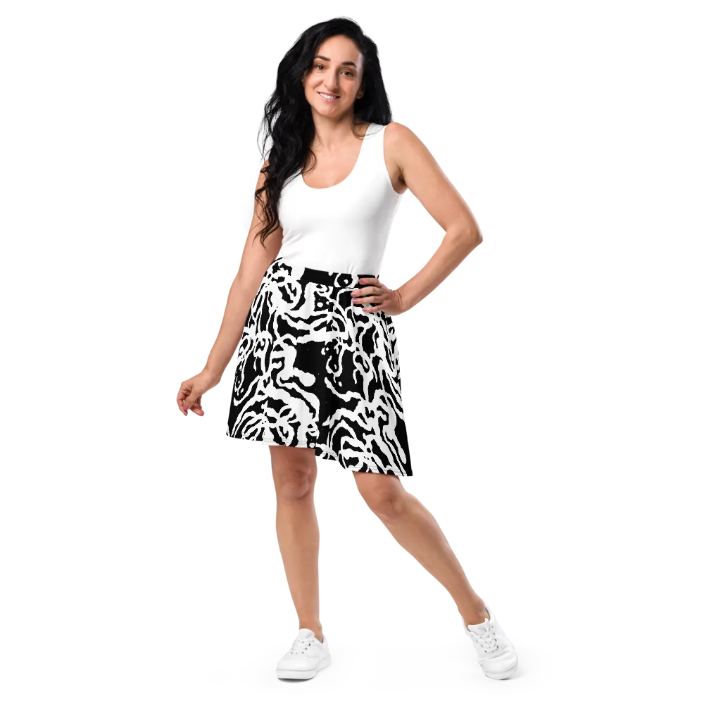 Blackwater Rhythm on Skater Skirt — Front