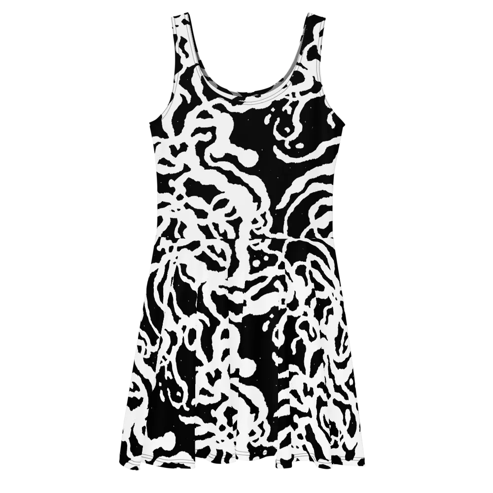 Blackwater Rhythm on Skater Dress — Front