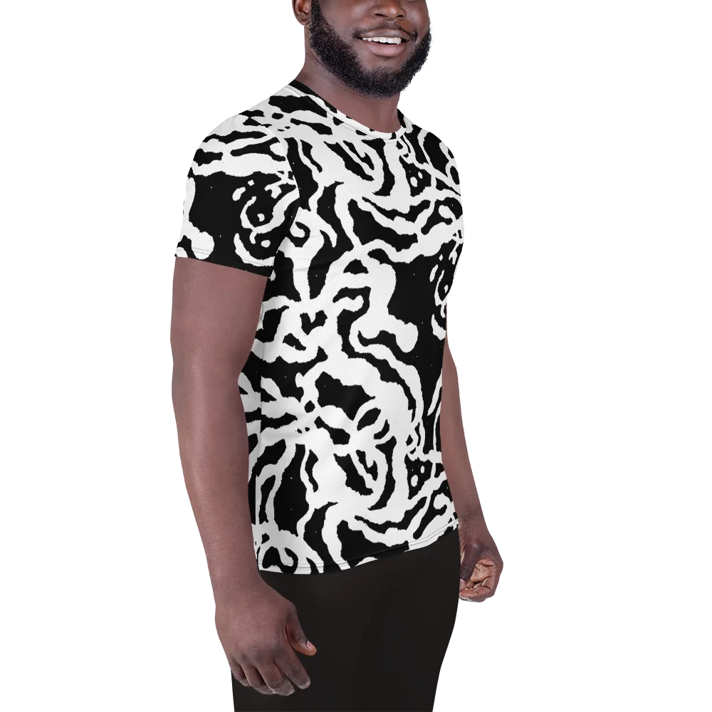 Blackwater Rhythm on Men's Athletic T-Shirt — Right