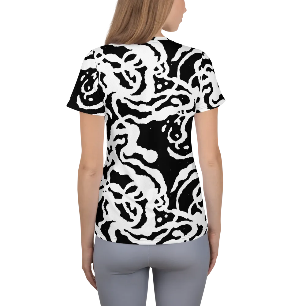 Blackwater Rhythm on Women's Athletic T-Shirt — Back