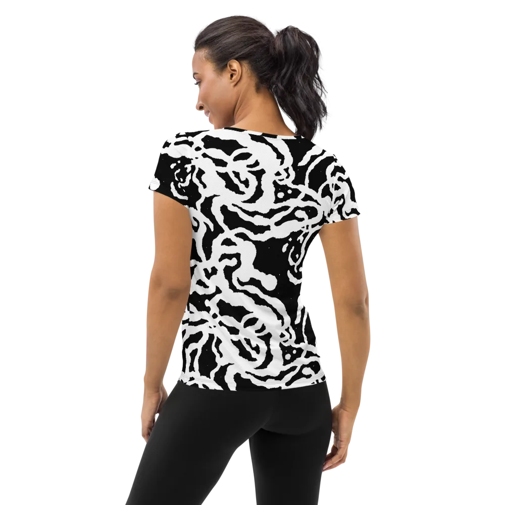 Blackwater Rhythm on Women's Athletic T-Shirt — Back