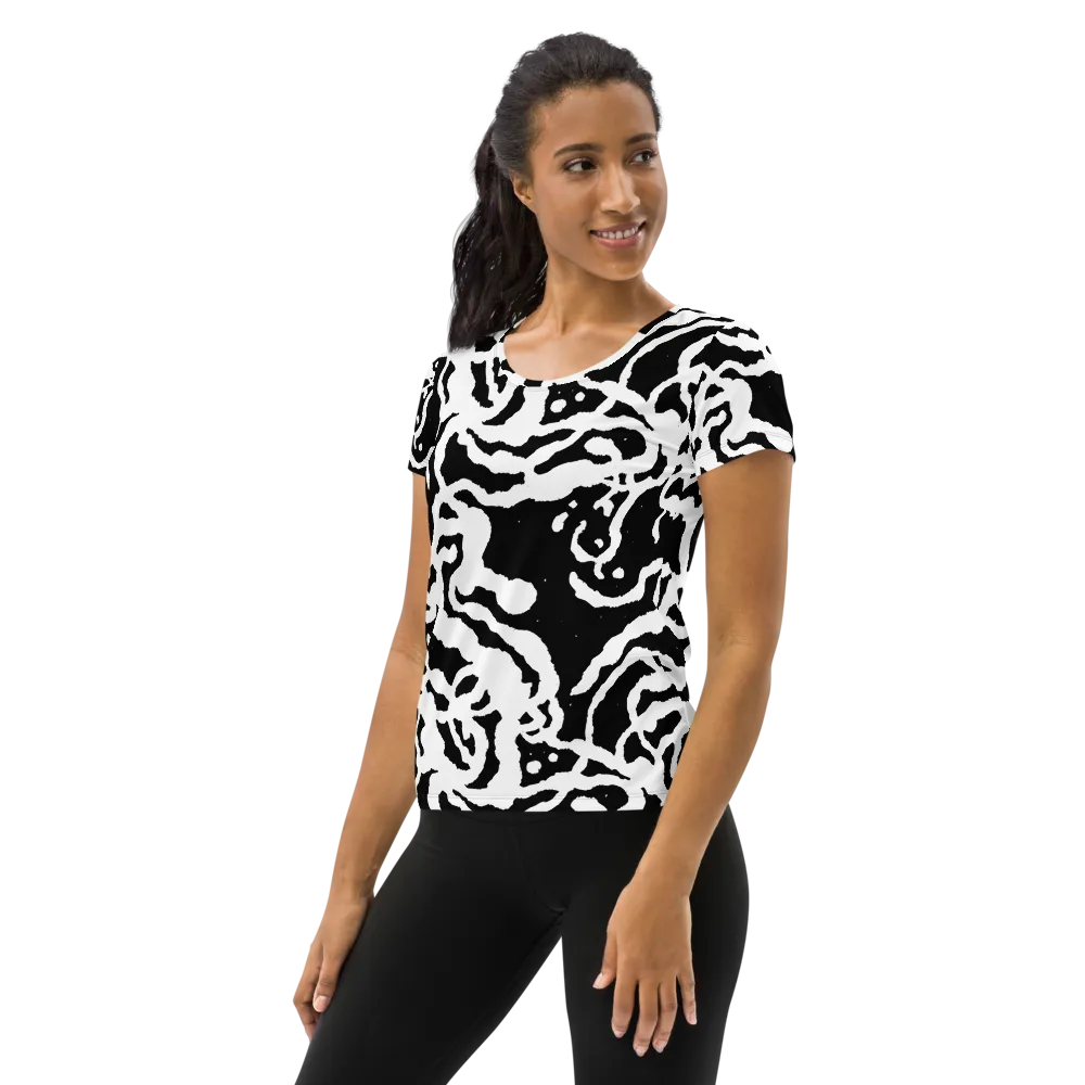 Blackwater Rhythm on Women's Athletic T-Shirt — Left