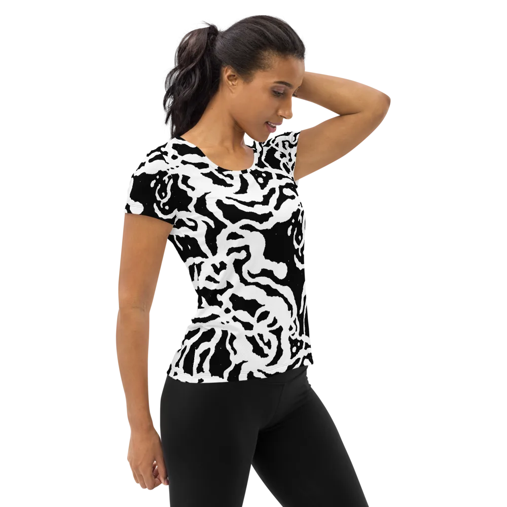 Blackwater Rhythm on Women's Athletic T-Shirt — Right