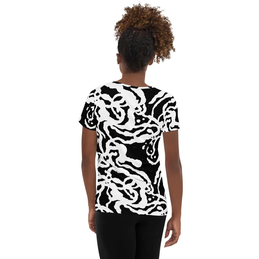 Blackwater Rhythm on Women's Athletic T-Shirt — Back