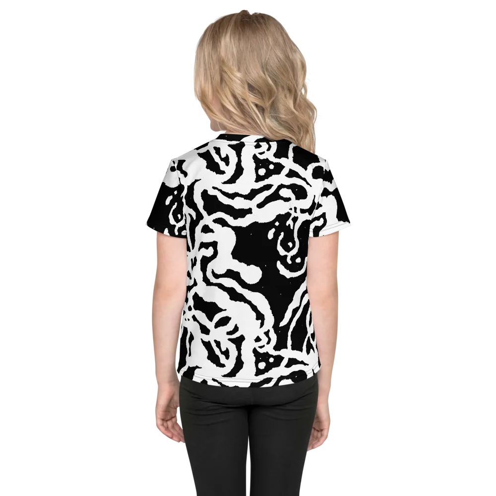 Blackwater Rhythm on Kids Crew Neck T-Shirt — Back