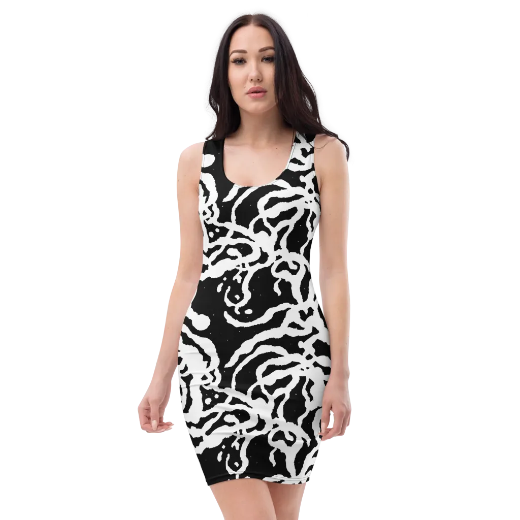Blackwater Rhythm on Bodycon Dress — Front
