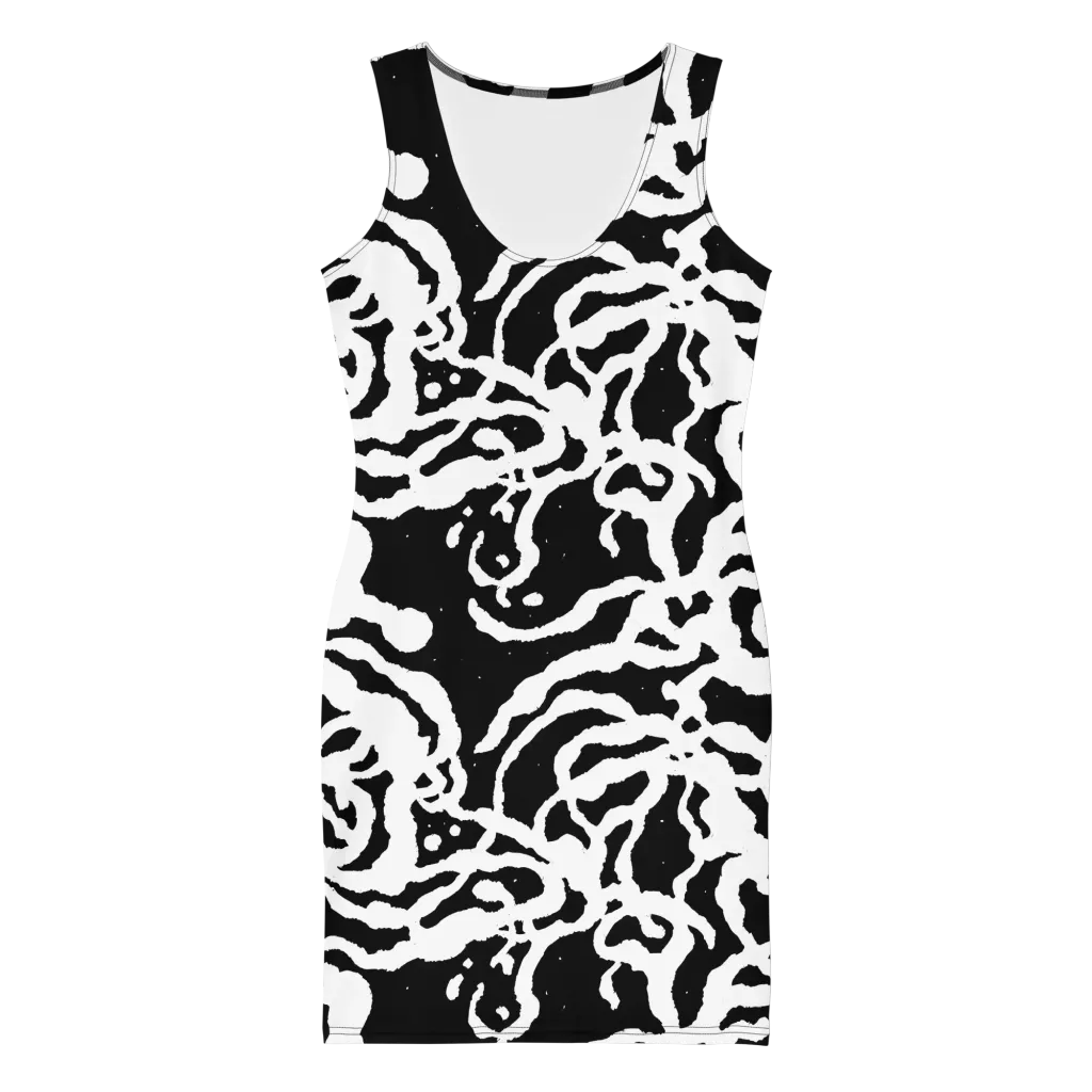 Blackwater Rhythm on Bodycon Dress — Front