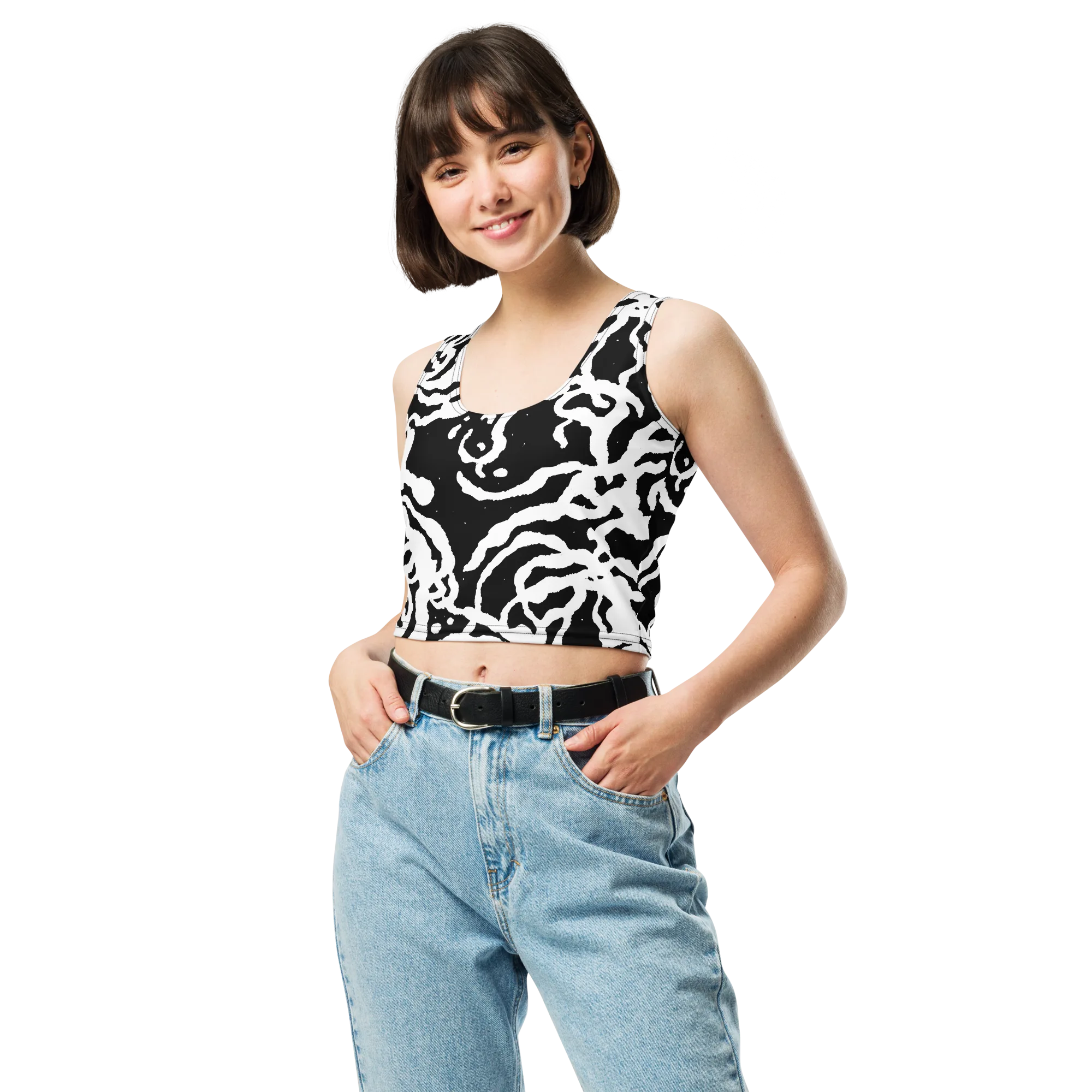 Blackwater Rhythm on Crop Top — Front