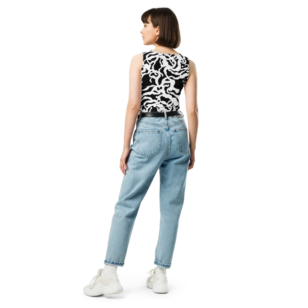 Blackwater Rhythm on Crop Top — Back