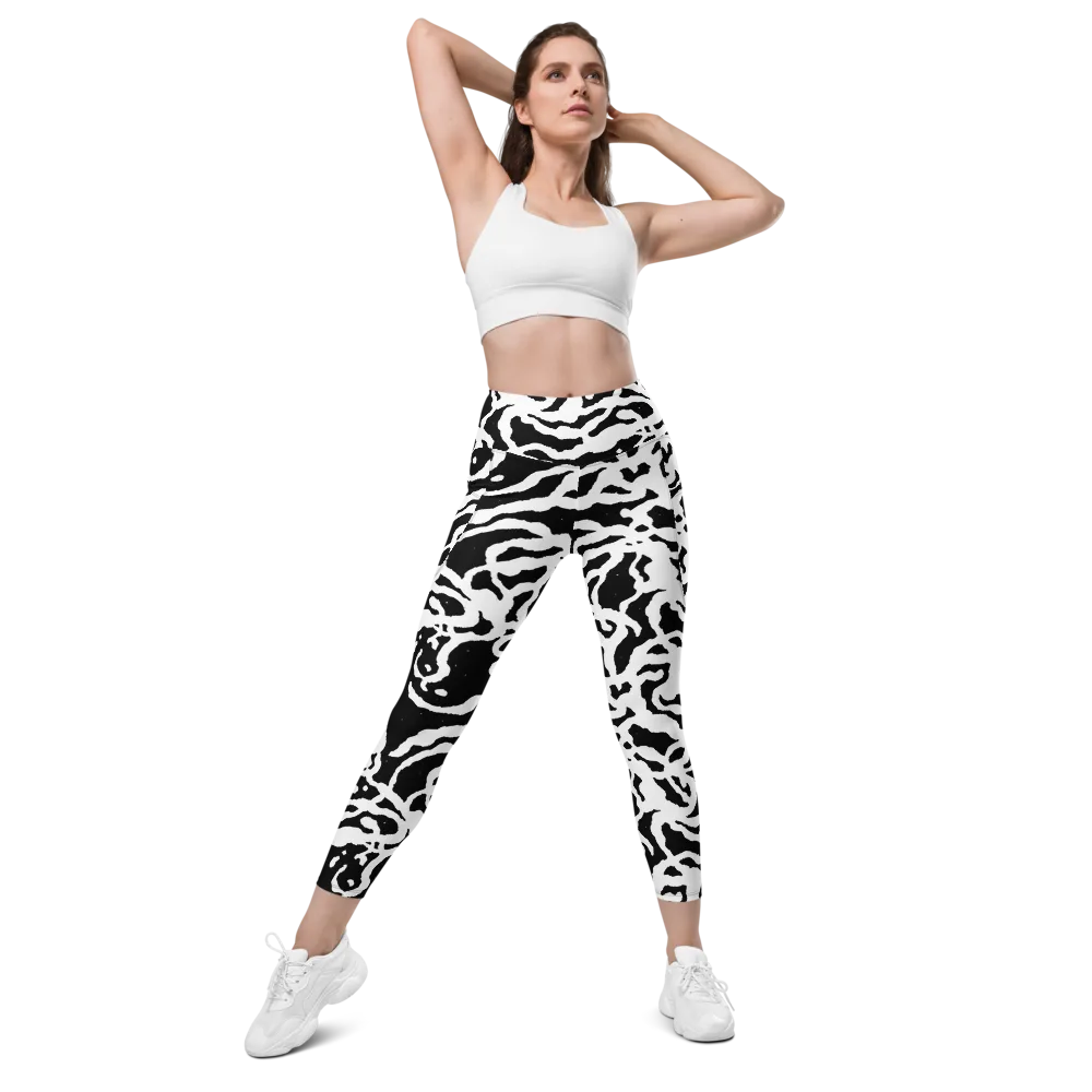Blackwater Rhythm on Leggings with Pockets — Front