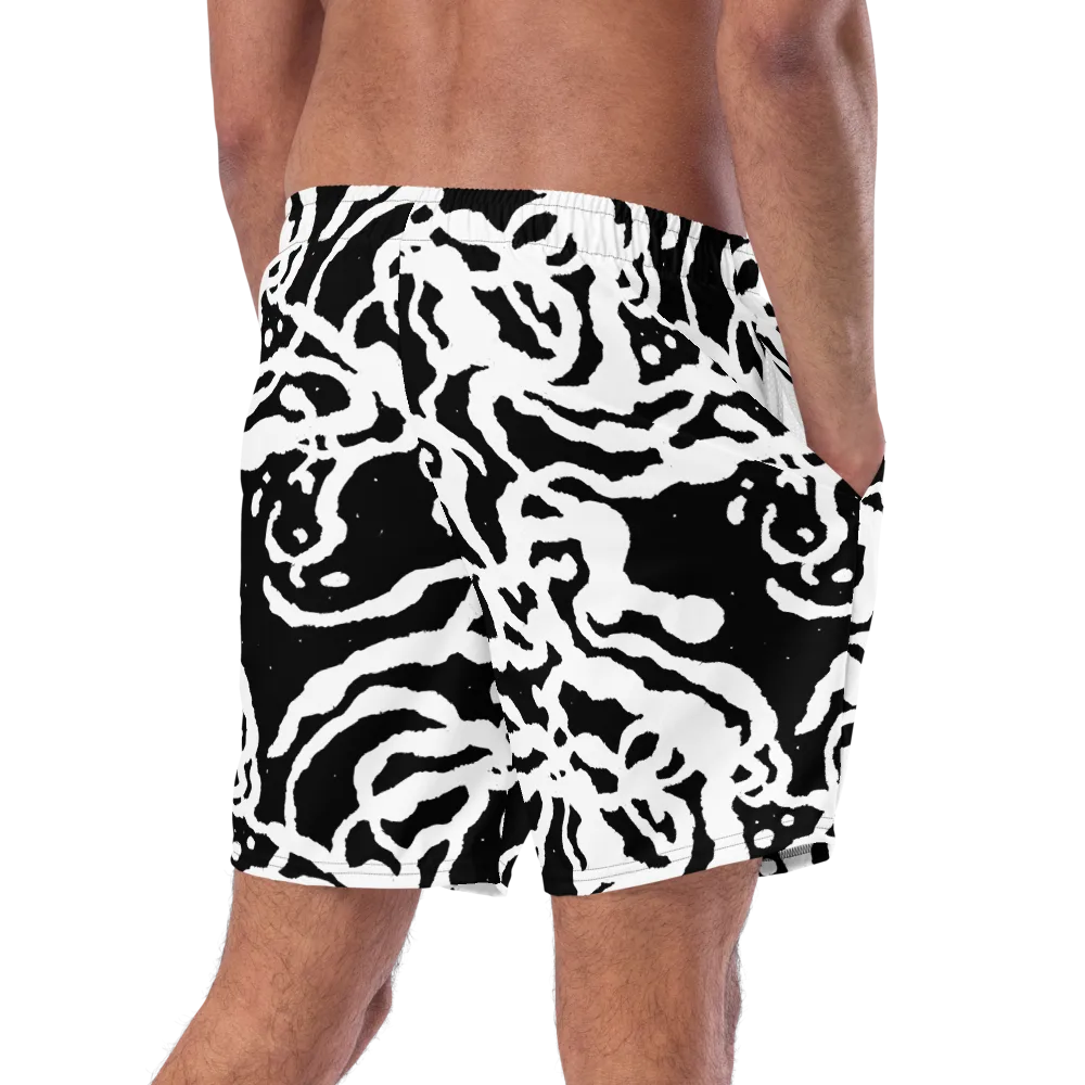 Blackwater Rhythm on Swim Trunks — Right Back