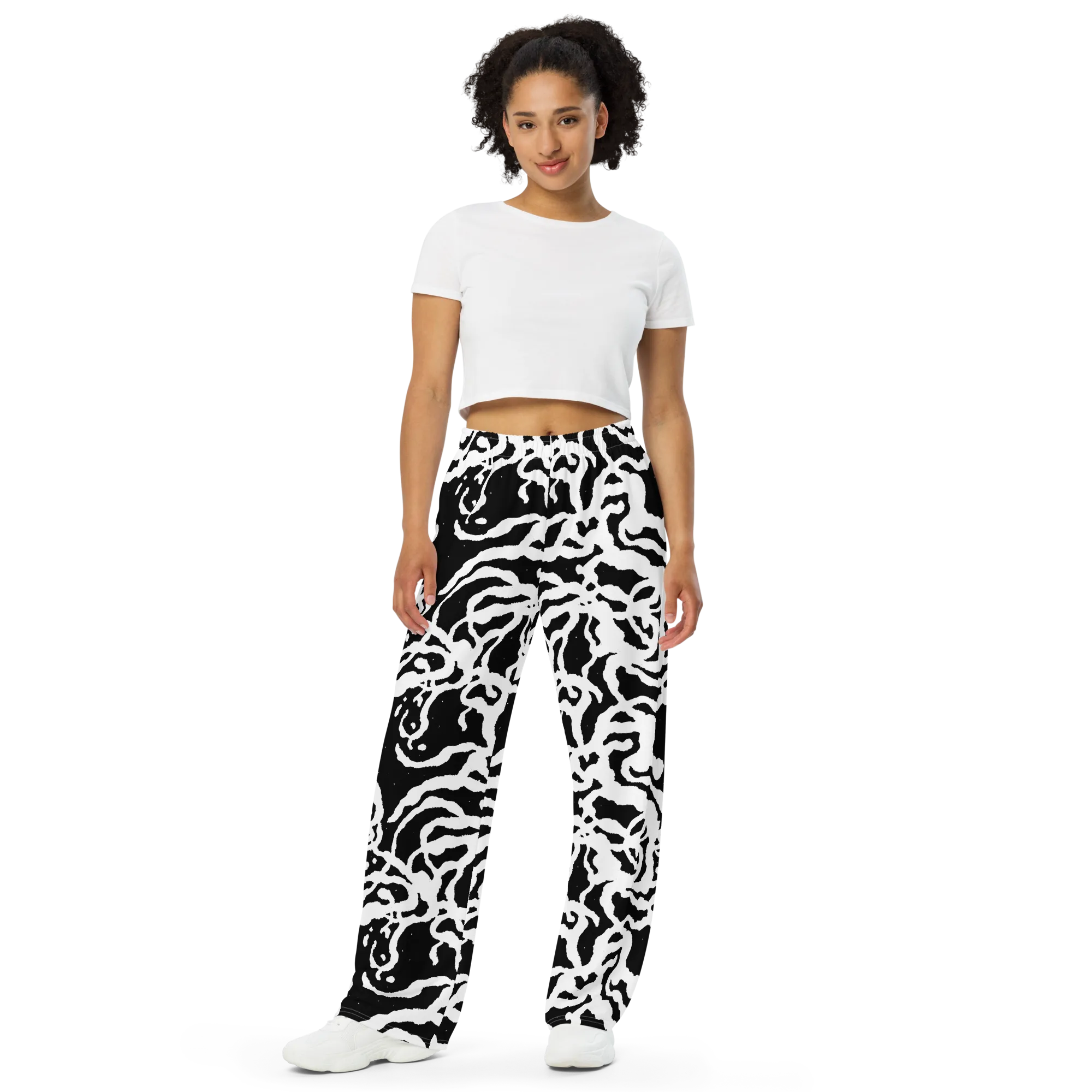 Blackwater Rhythm on Wide-Leg Pants — Front