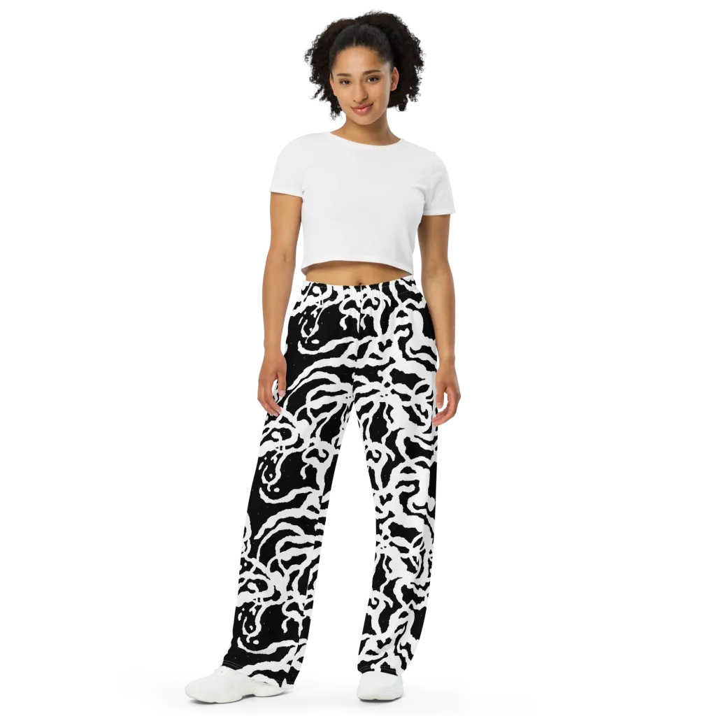 Blackwater Rhythm on Wide-Leg Pants — Front