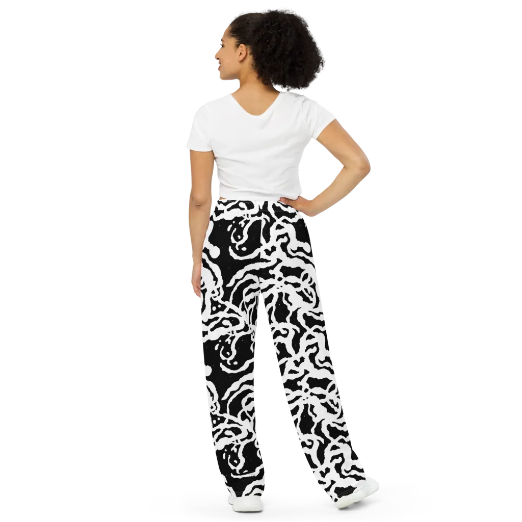Blackwater Rhythm on Wide-Leg Pants — Back