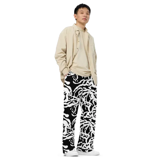 Blackwater Rhythm on a Wide-Leg Pants