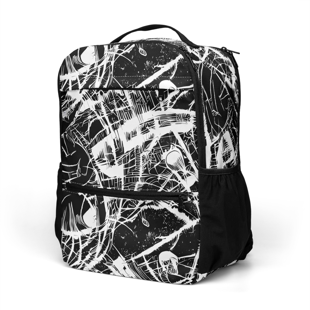Noir Frond on Utility Backpack — Left Front