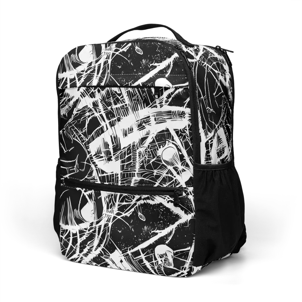 Noir Frond on Utility Backpack — Left Front