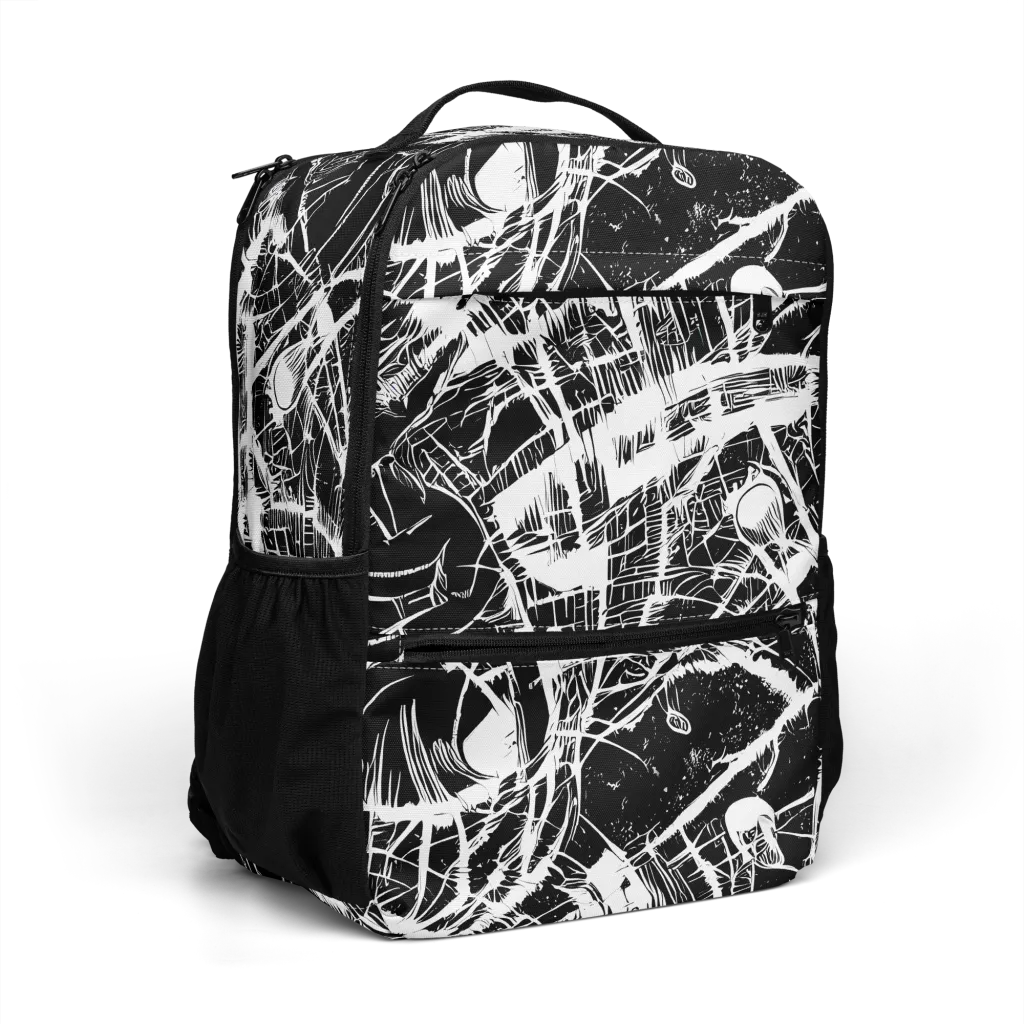 Noir Frond on Utility Backpack — Right Front