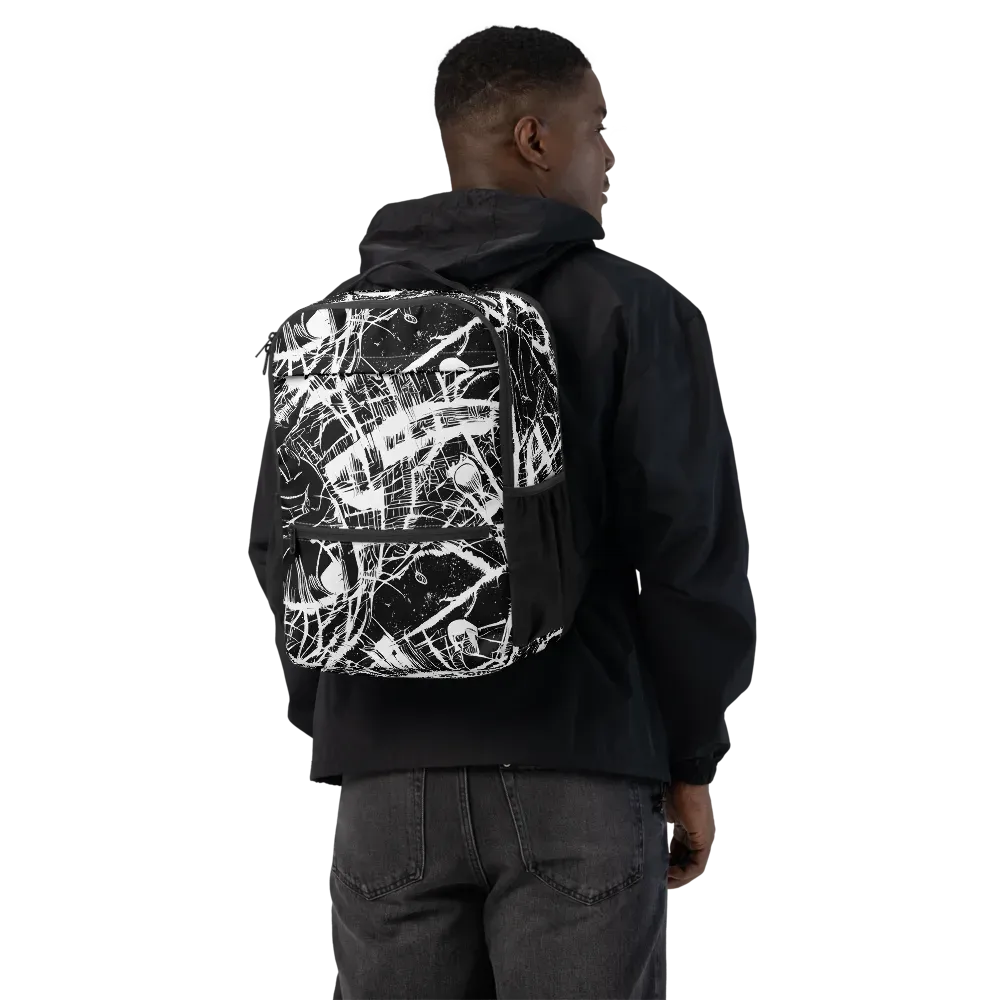 Noir Frond on Utility Backpack — Back