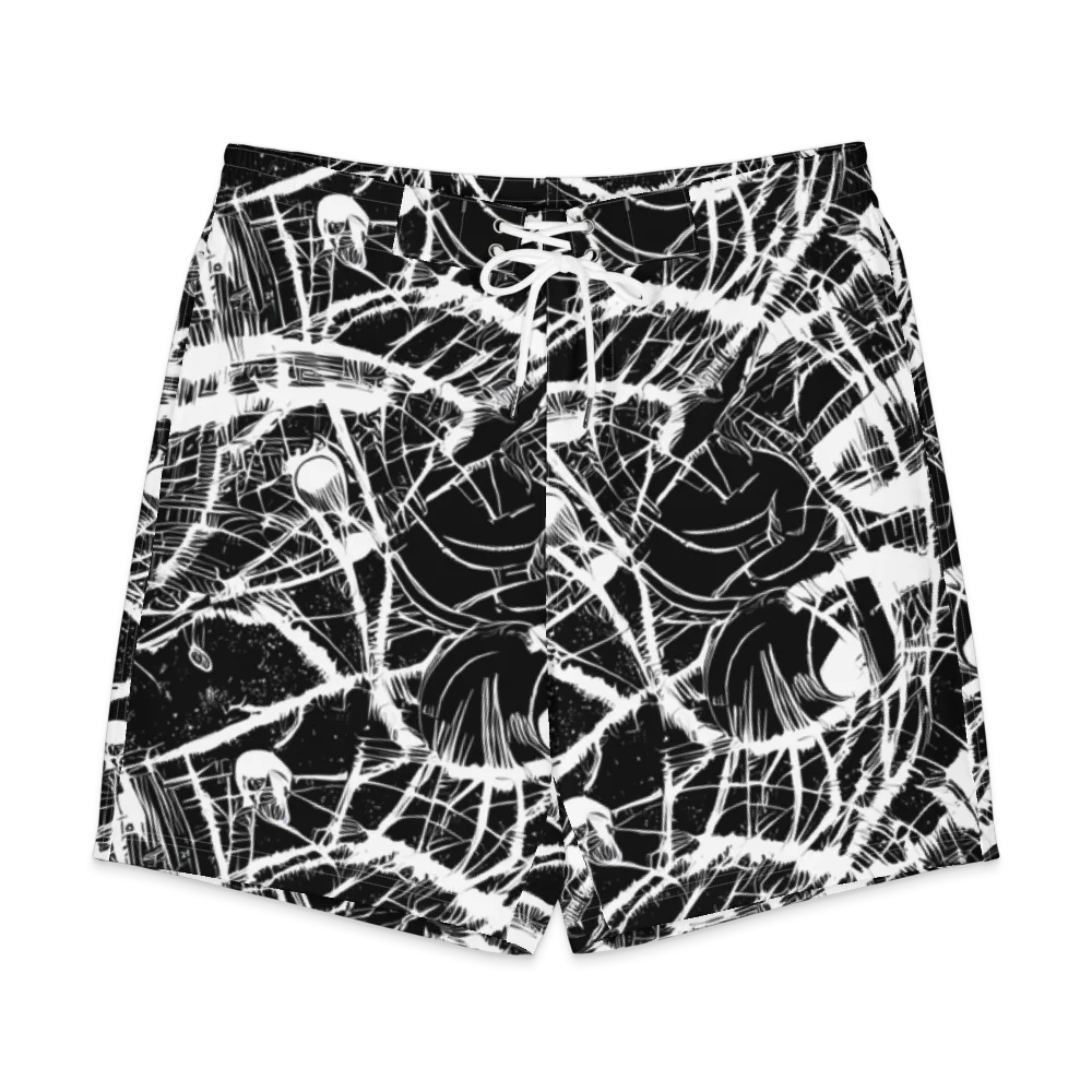 Noir Frond on Men's Board Shorts — Front