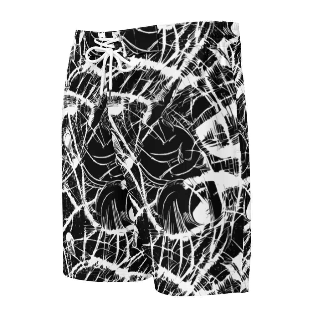 Noir Frond on Men's Board Shorts — Front