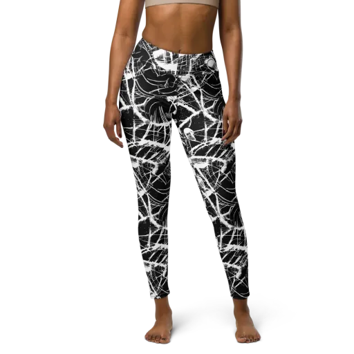 Noir Frond on a Yoga Leggings