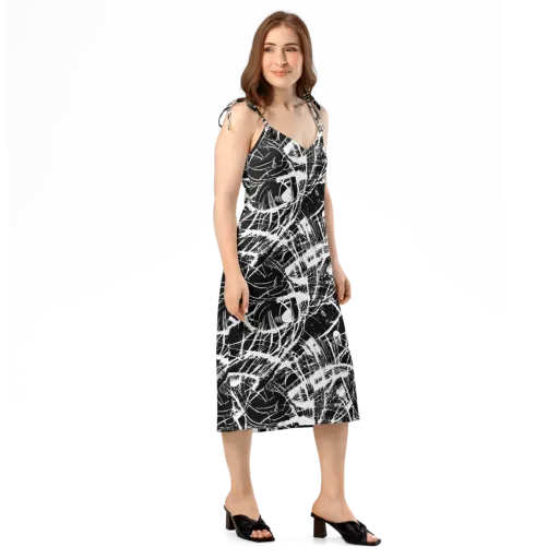 Noir Frond on a Slip Dress