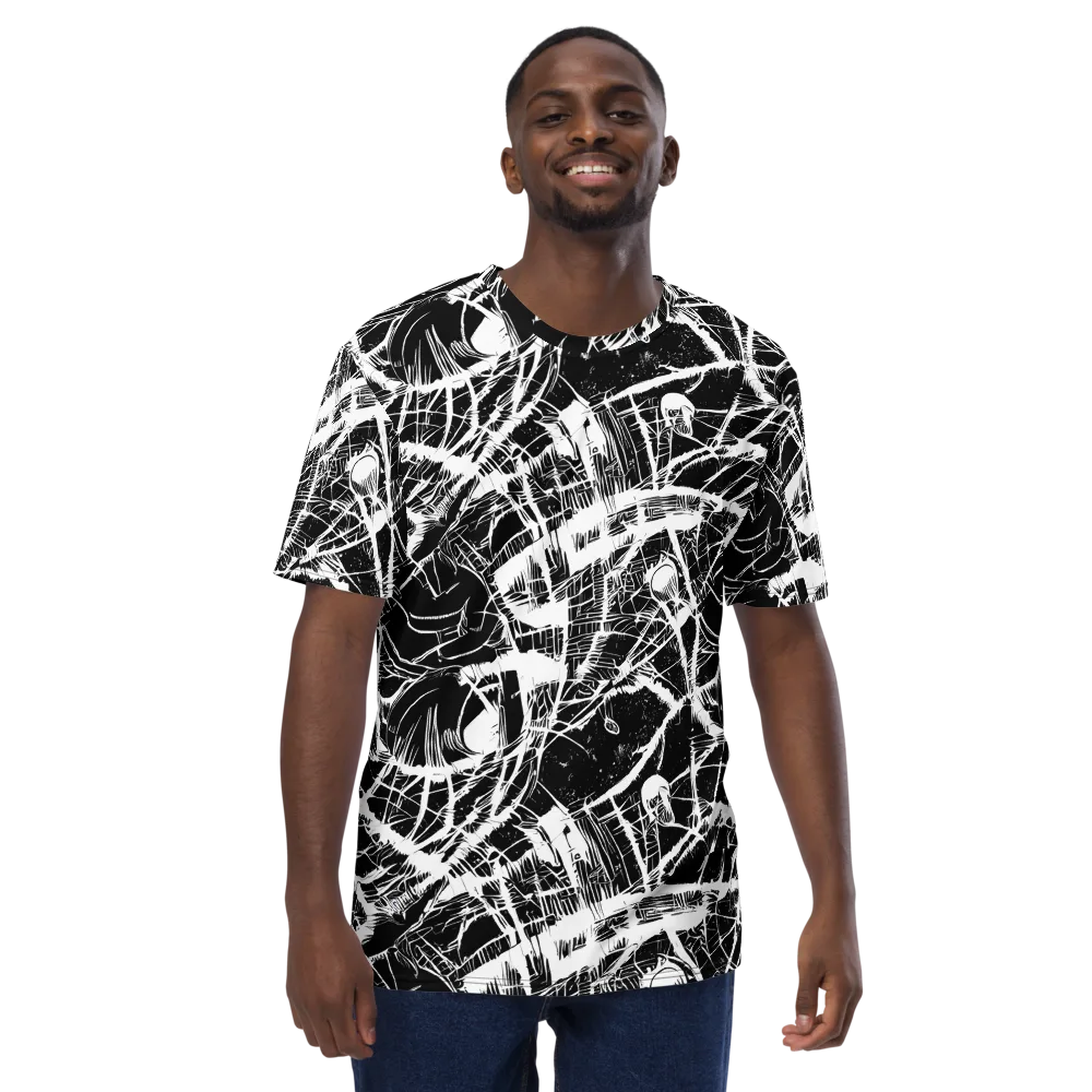 Noir Frond on Men's Crew Neck T-Shirt — Front