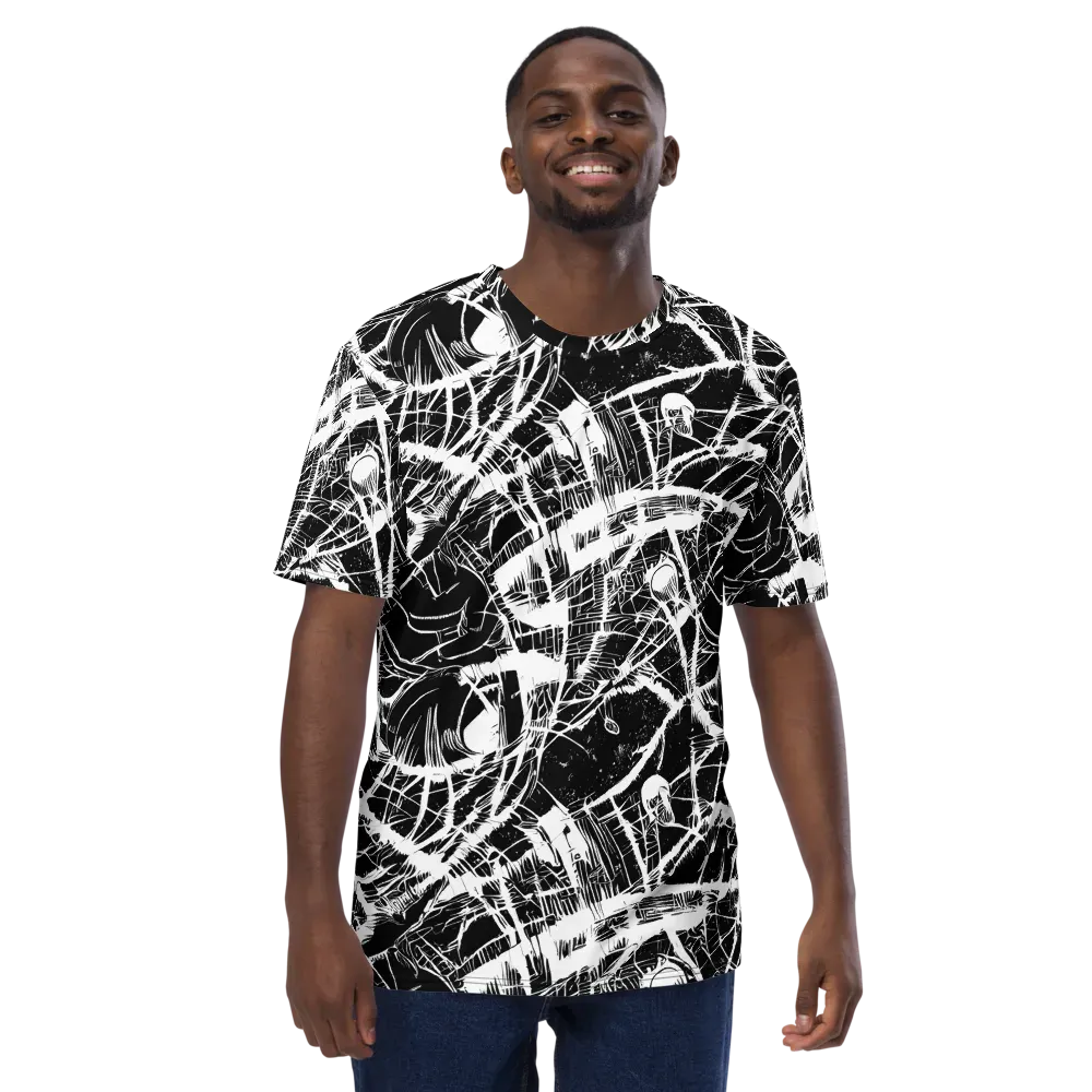 Noir Frond on Men's Crew Neck T-Shirt — Front