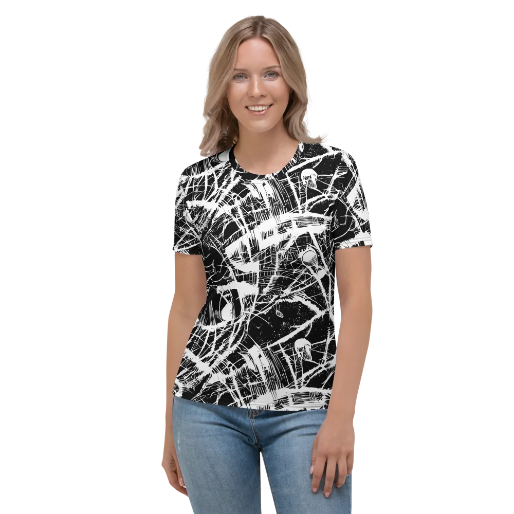 Noir Frond on Women's Crew Neck T-Shirt — Front