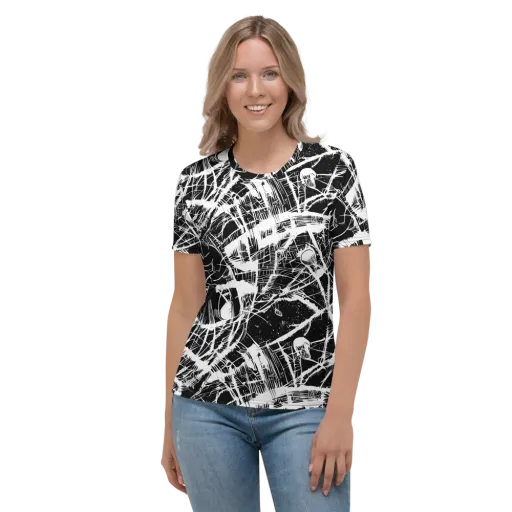 Noir Frond on a Women's Crew Neck T-Shirt