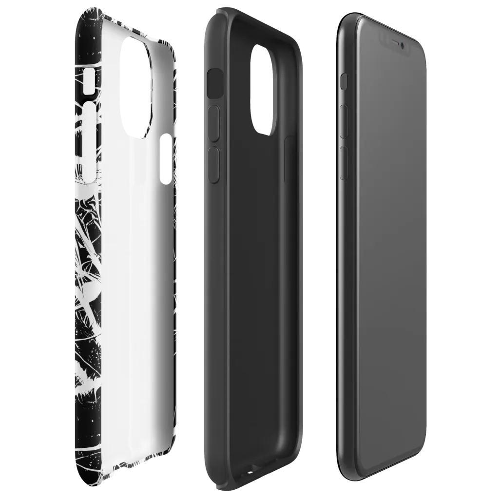 Noir Frond on Tough Case for iPhone® — Right