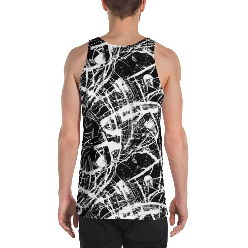 Noir Frond on Men's Tank Top — Back