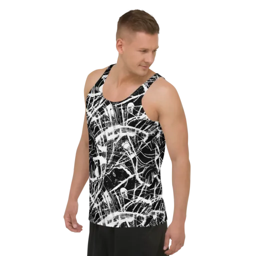 Noir Frond on a Men's Tank Top