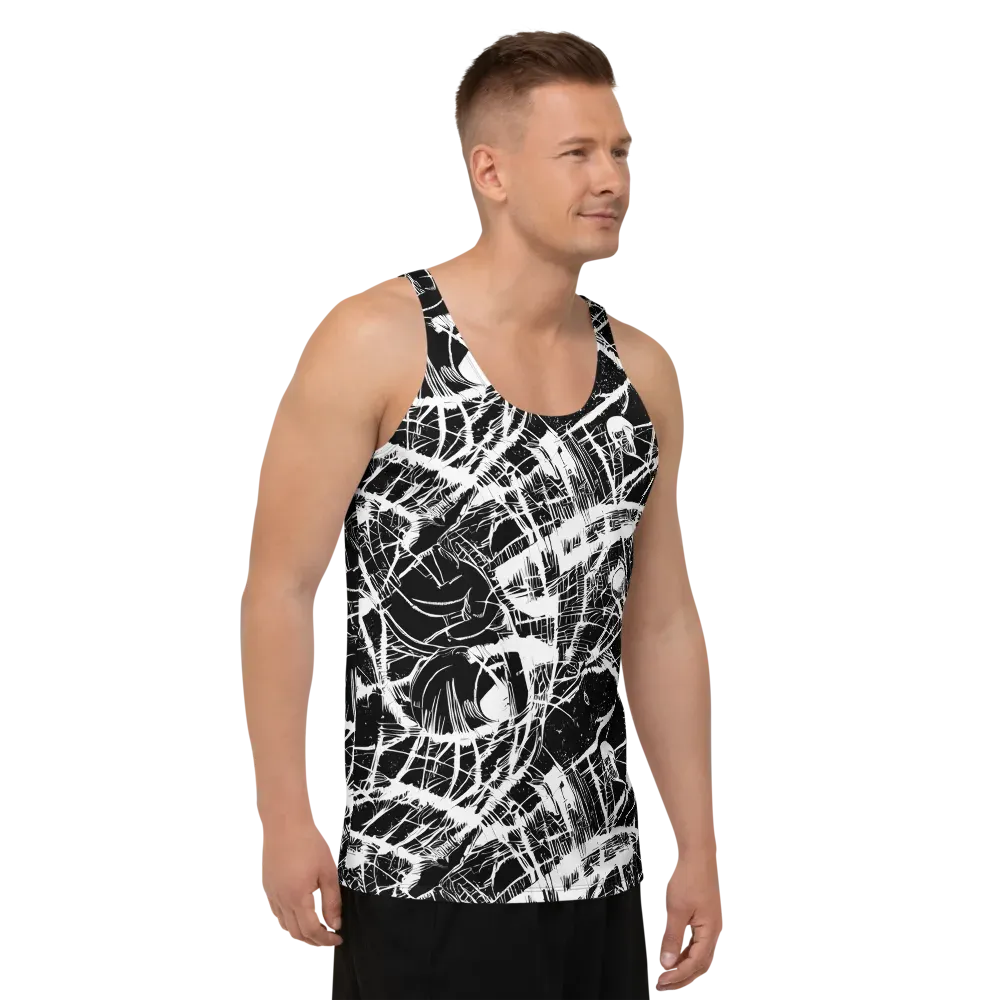 Noir Frond on Men's Tank Top — Right Front