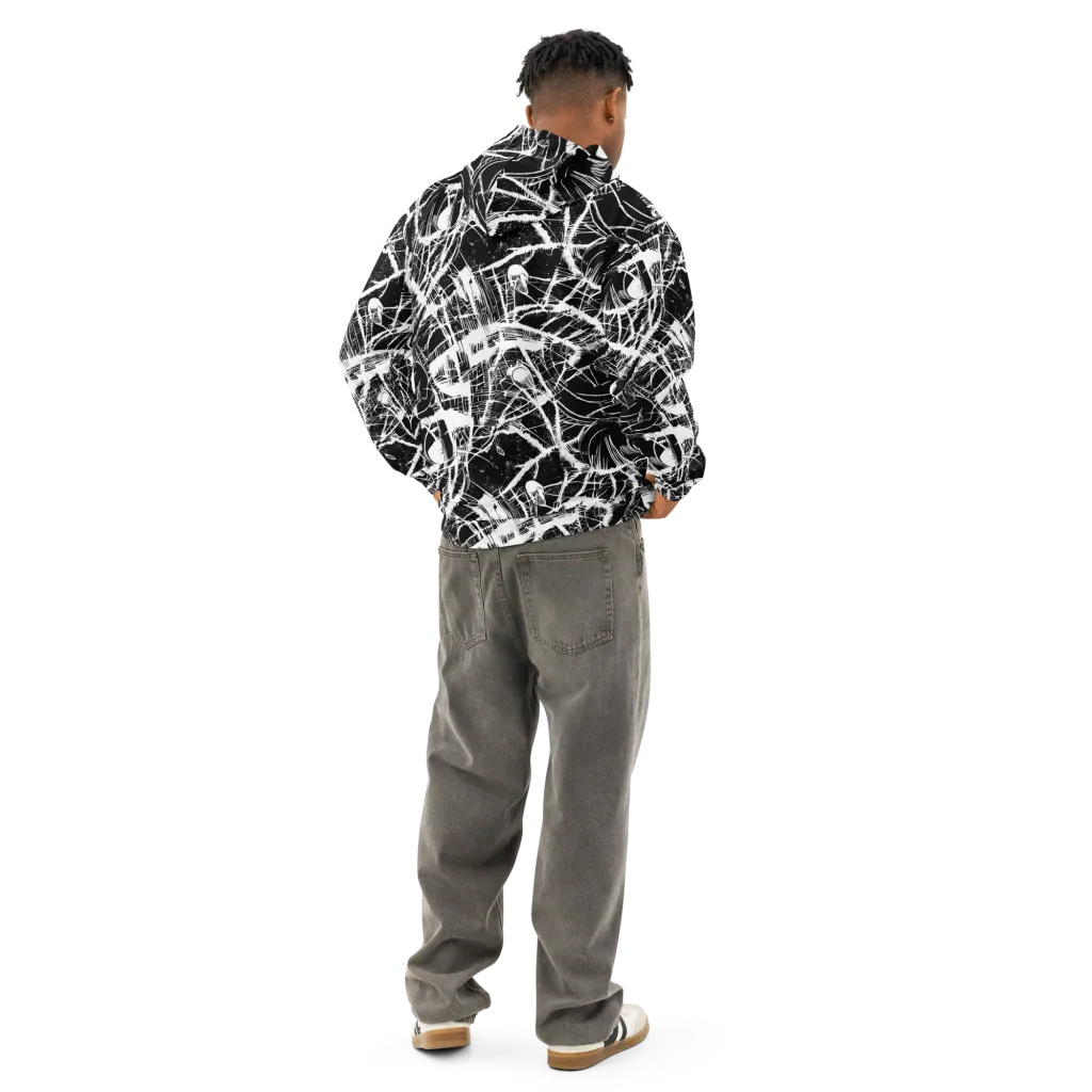 Noir Frond on Cotton Hoodie — Back