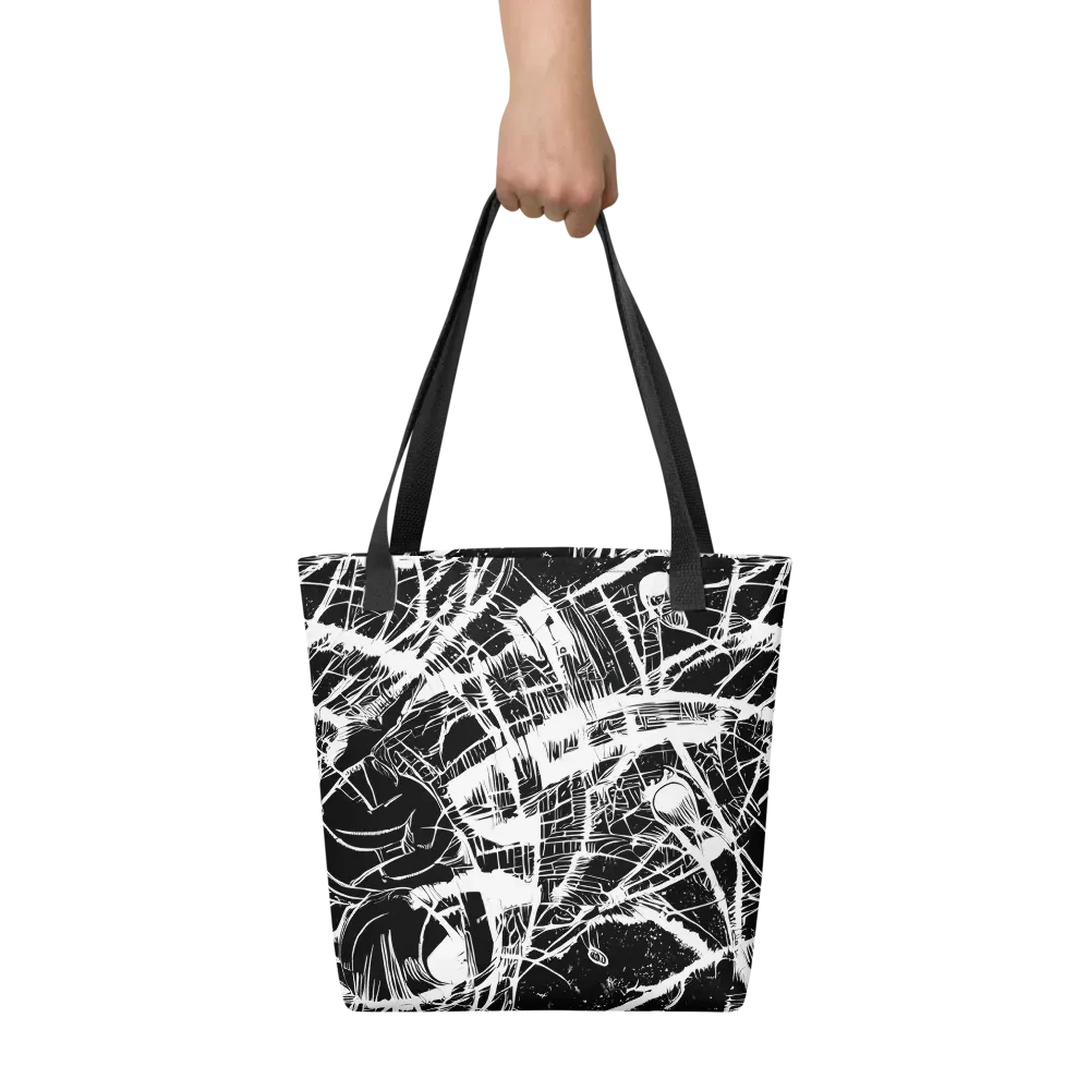 Noir Frond on Tote Bag — Front