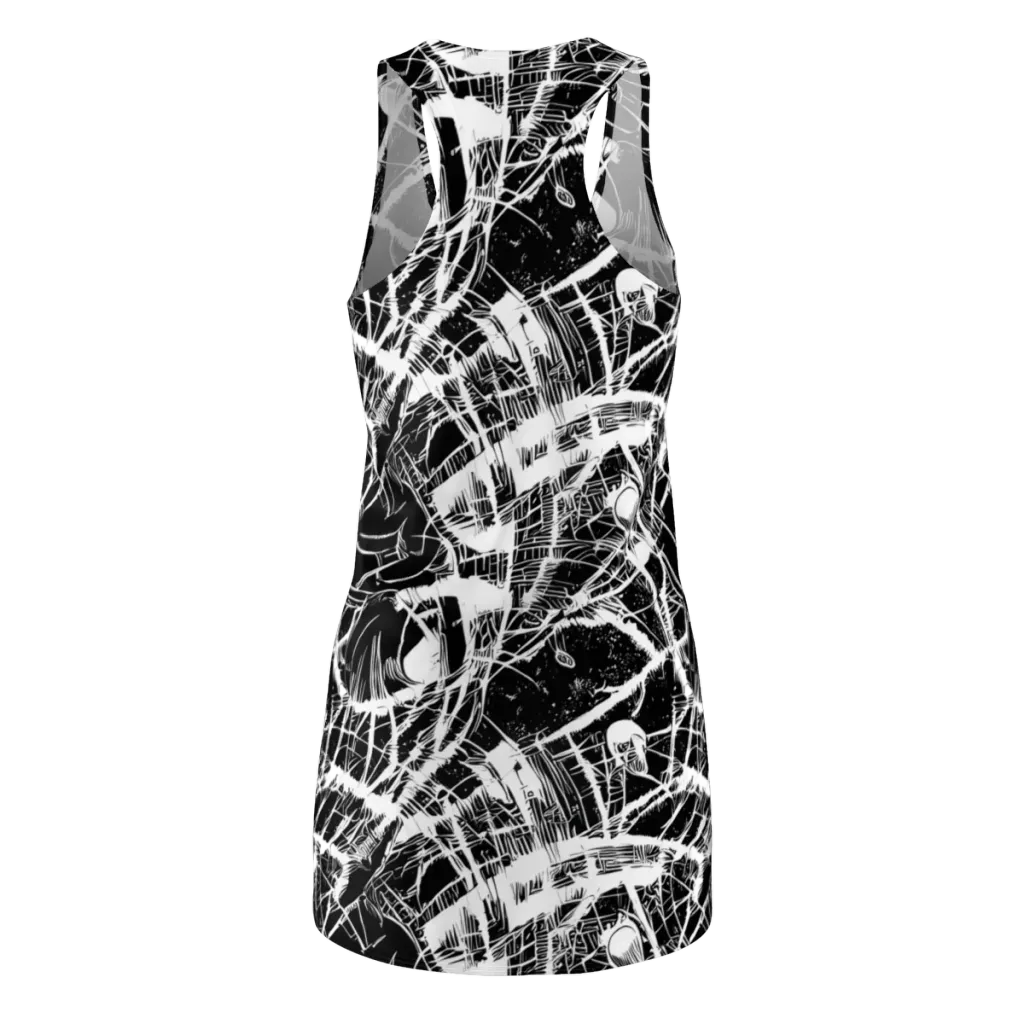 Noir Frond on Racerback Dress — Back