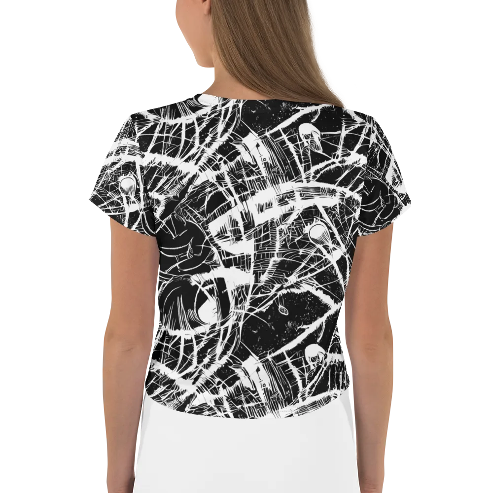 Noir Frond on Crop Tee — Back