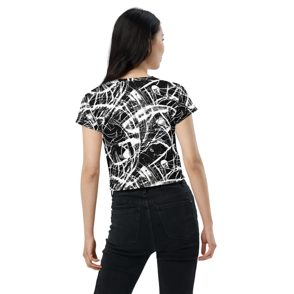 Noir Frond on Crop Tee — Back