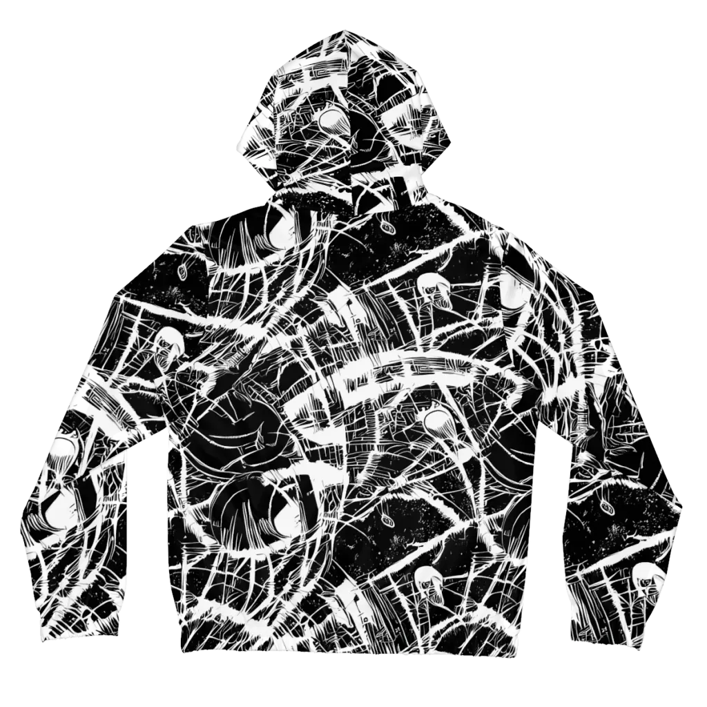 Noir Frond on Women's Full-Zip Hoodie — Back