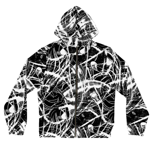 Noir Frond on a Women's Full-Zip Hoodie